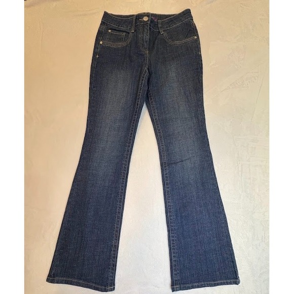 Bradley Bootcut Bling Embroidered Flare Stretch Denim Jeans Womens Size 6 - Picture 3 of 11